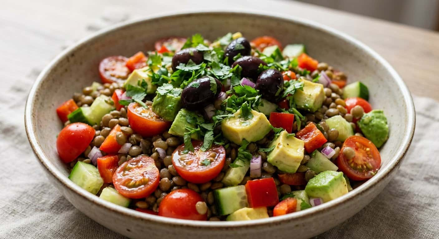 Ensalada de Lentejas Vegana