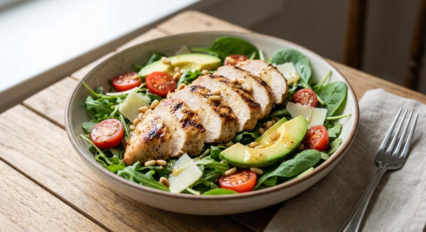 Ensalada de Pollo a la Plancha con Rúcula