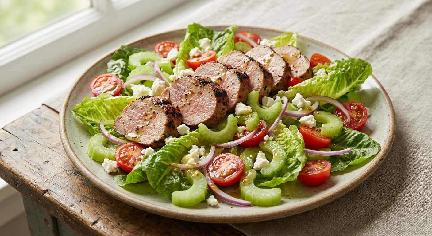 Ensalada de Solomillo de Cerdo a la Plancha con Apio