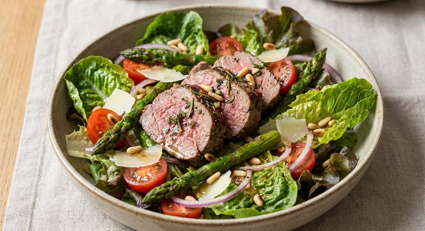 Ensalada de Ternera al Casera con Espárragos