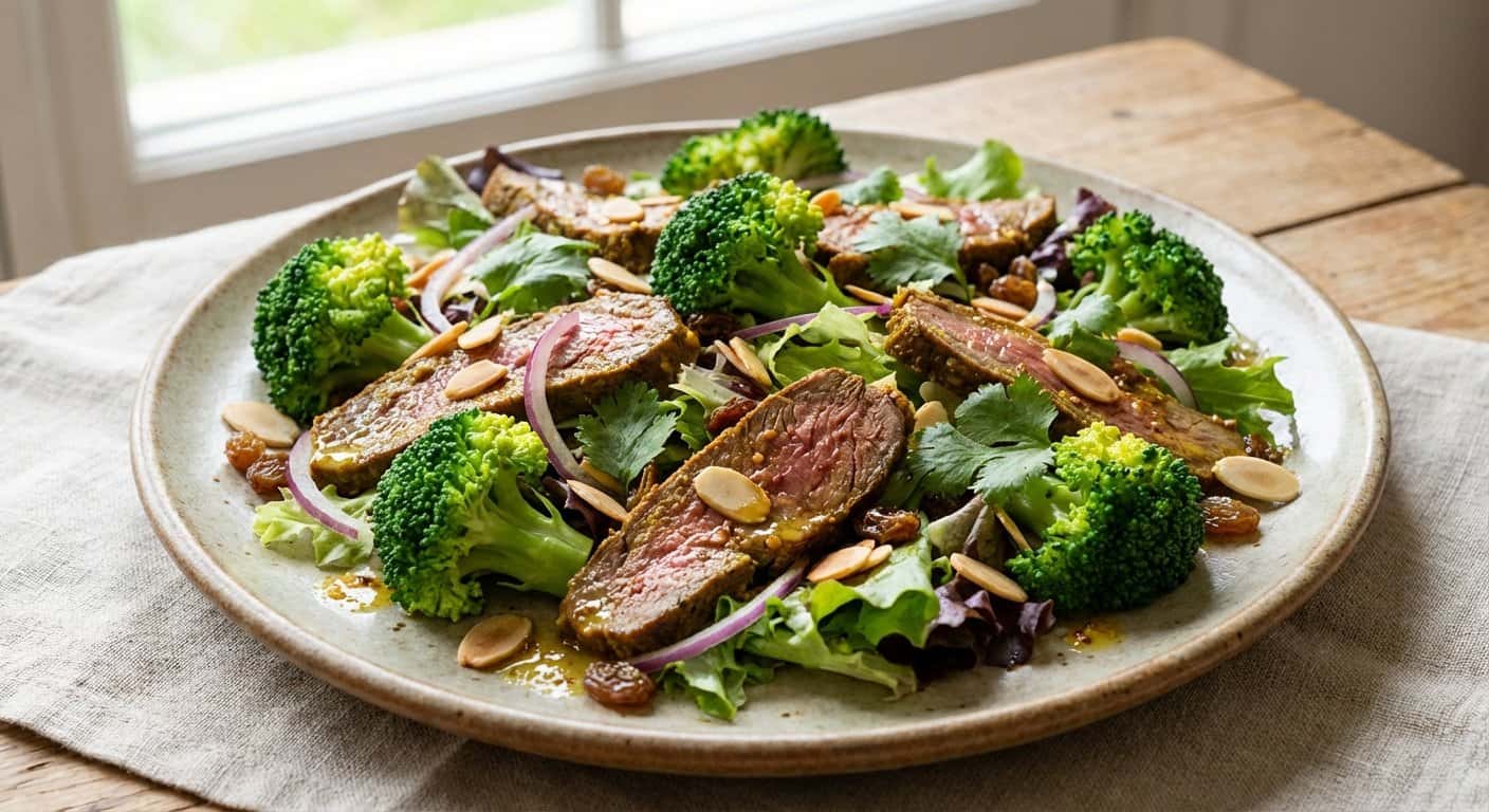 Ensalada de Ternera al Curry con Brócoli