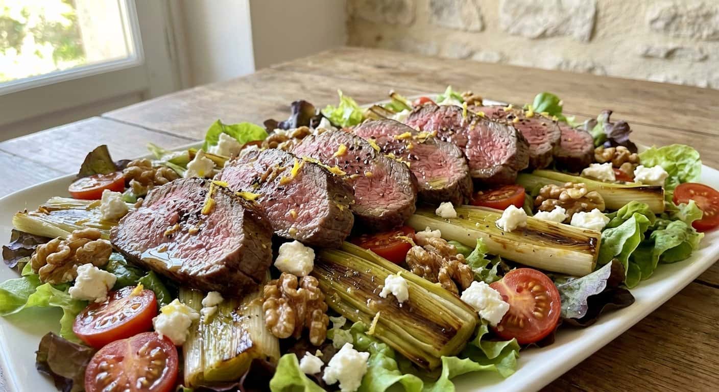 Ensalada de Ternera al Limón con Puerro