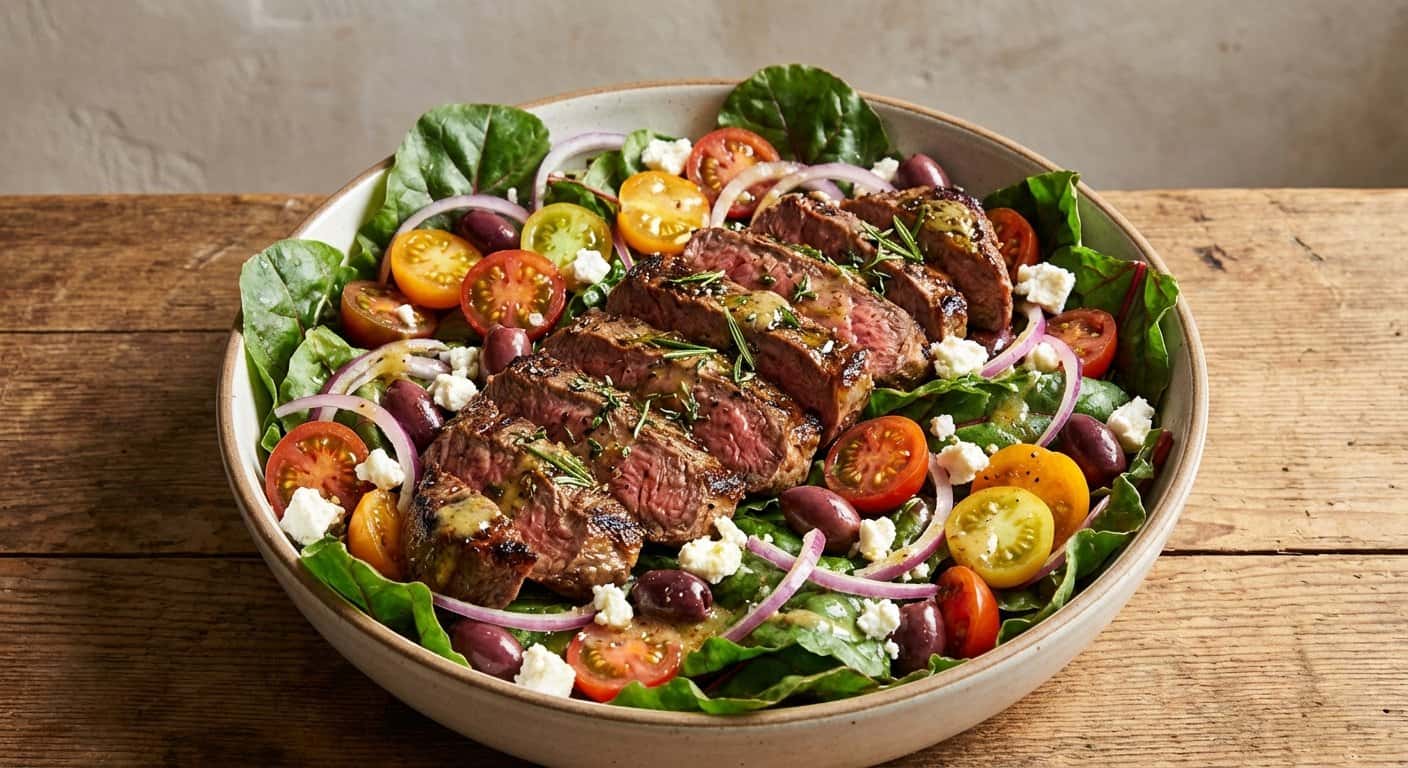 Ensalada de Ternera Mediterránea con Acelgas