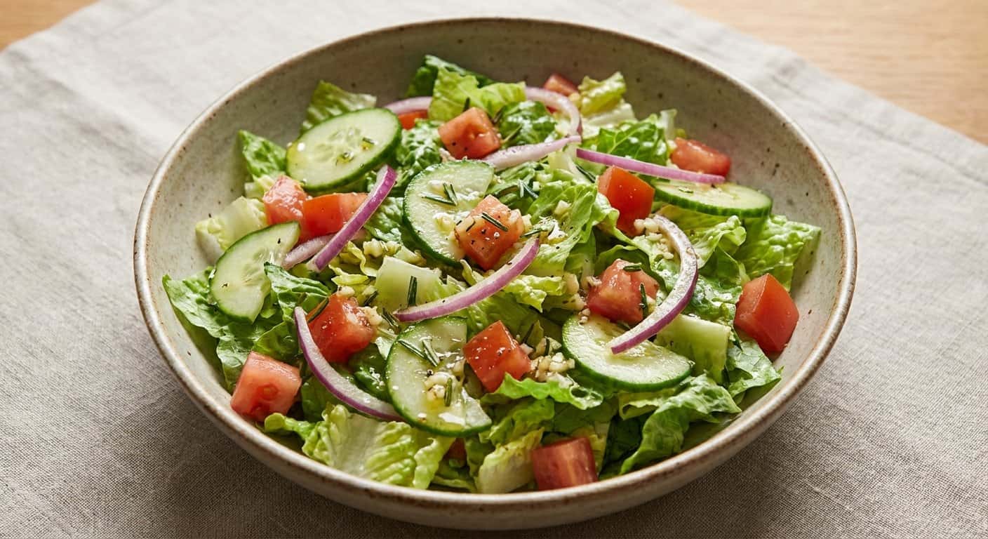 Ensalada rápida de ajo y romero