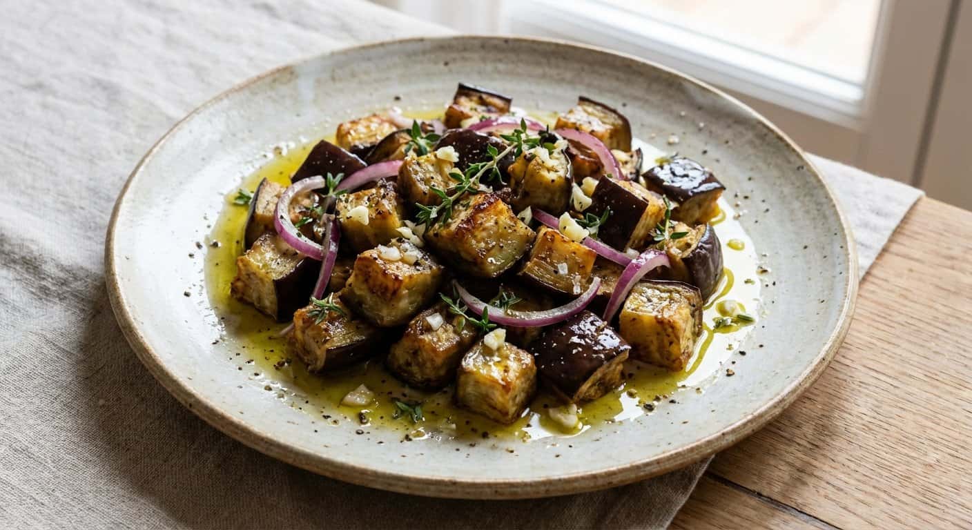 Ensalada Rápida de Berenjena y Tomillo