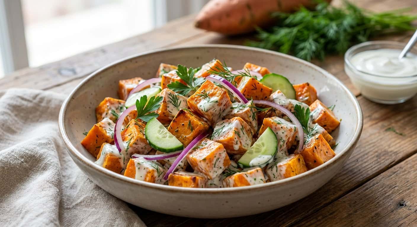 Ensalada Rápida de Boniato y Eneldo