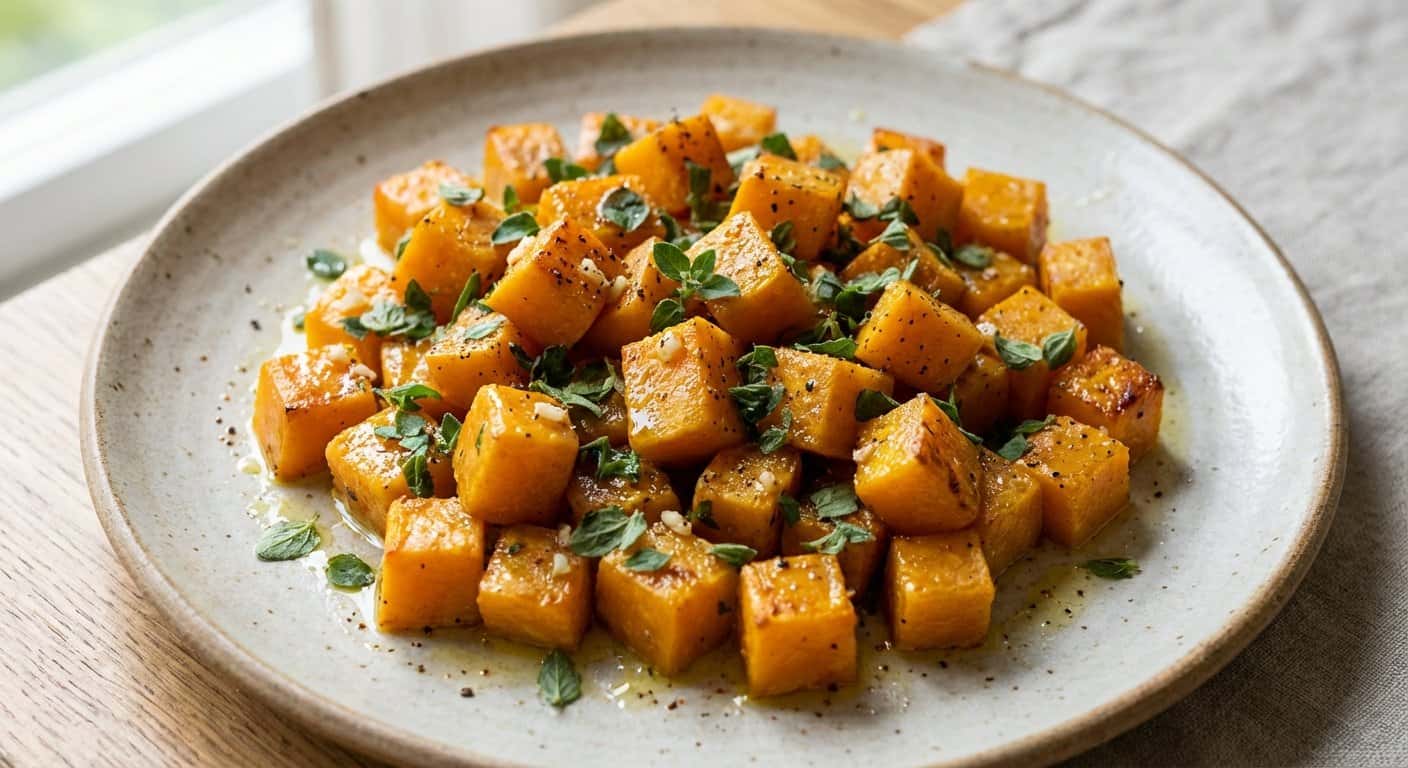 Ensalada rápida de calabaza y orégano