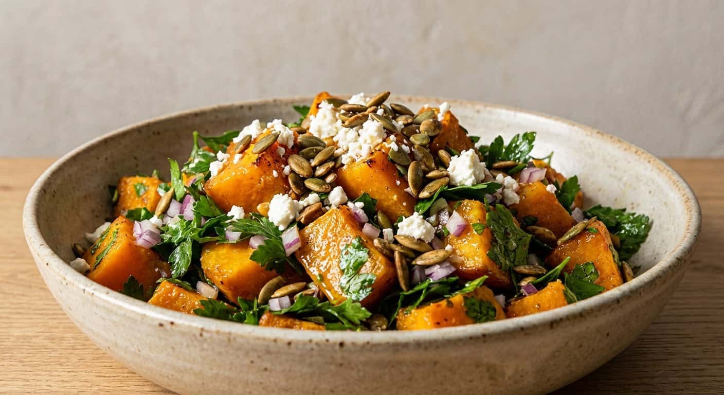 Ensalada Rápida de Calabaza y Perejil