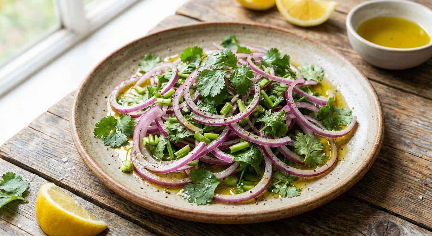 Ensalada Rápida de Cebolla y Cilantro
