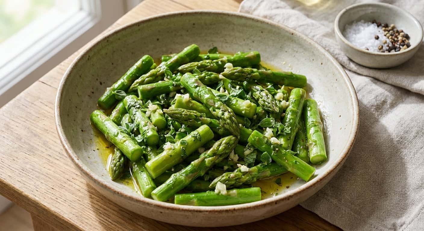 Ensalada Rápida de Espárragos y Orégano