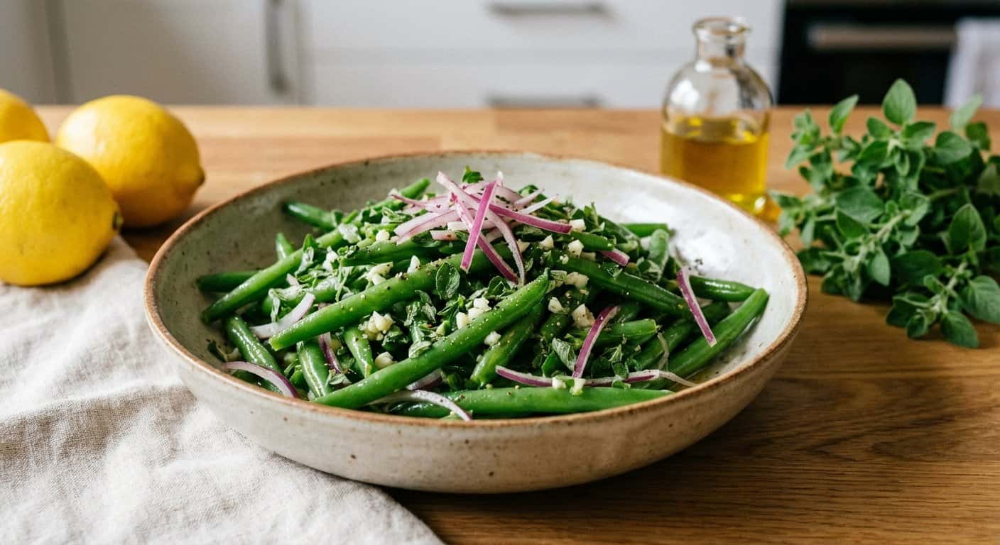 Ensalada Rápida de Judías Verdes y Orégano