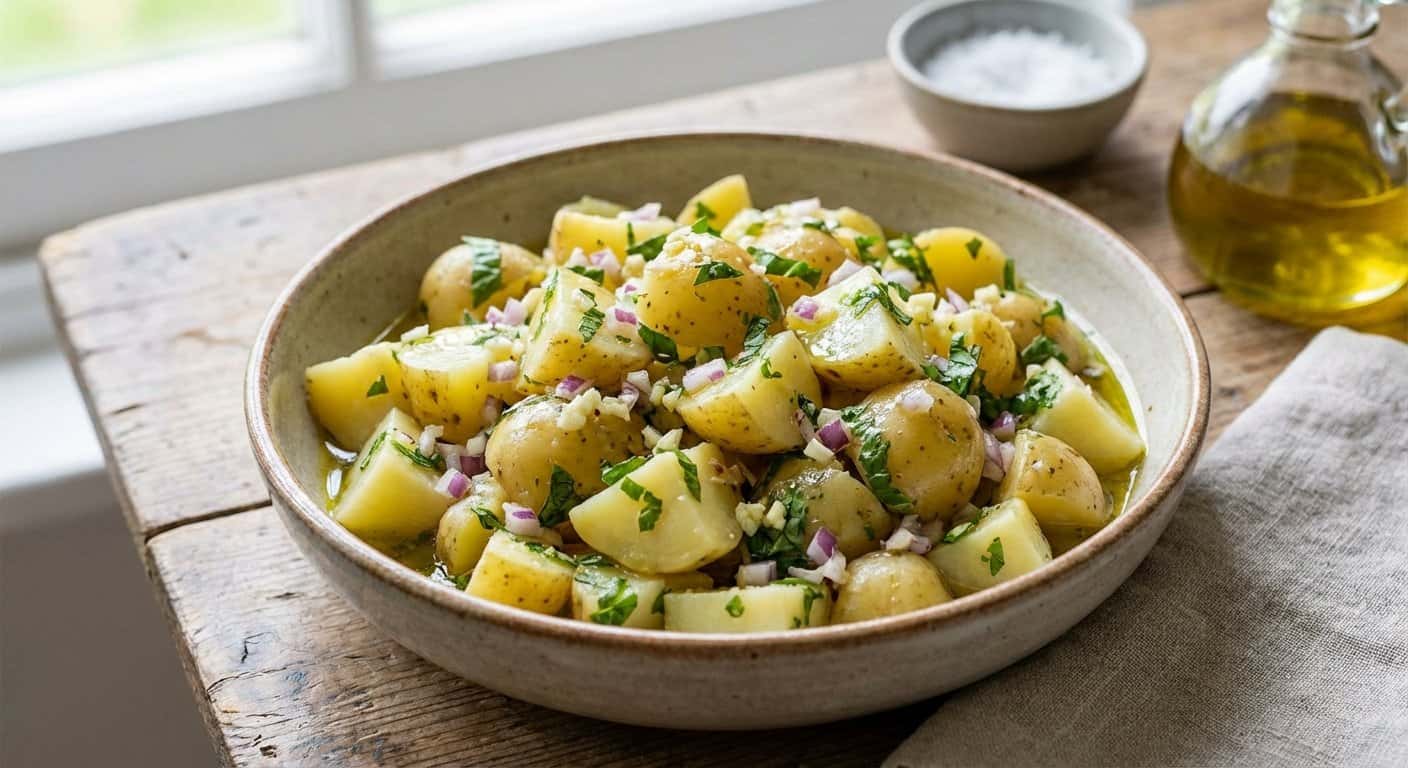 Ensalada Rápida de Patata y Albahaca