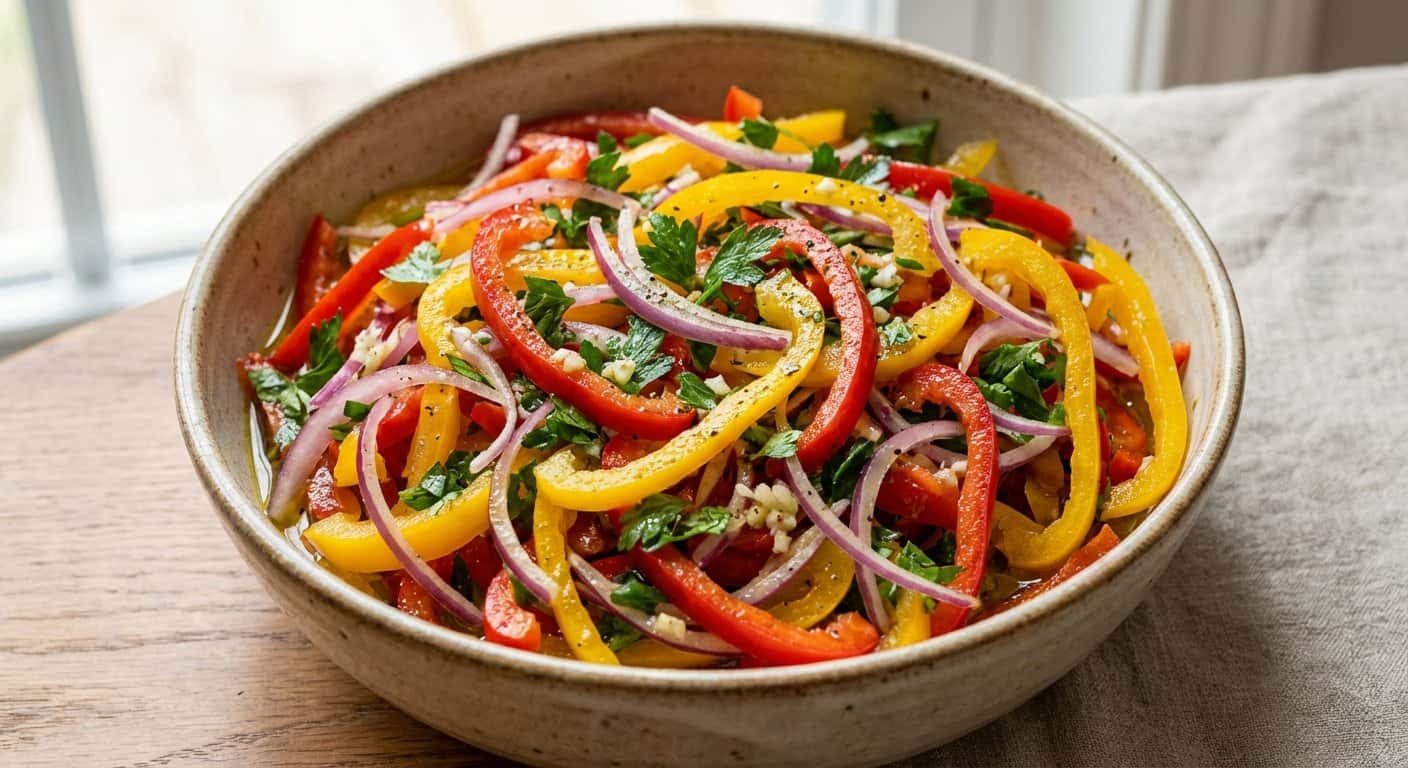 Ensalada Rápida de Pimiento y Perejil