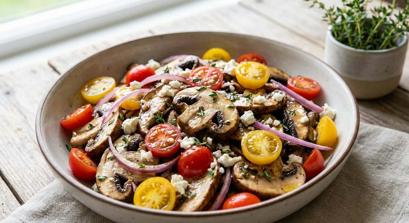 Ensalada Rápida de Setas y Tomillo