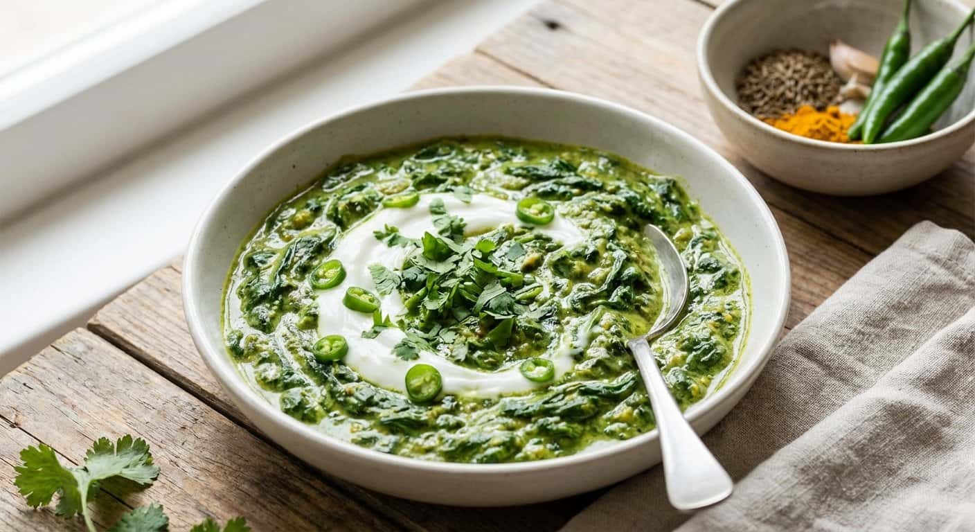 Espinacas al Curry con Toque Picante