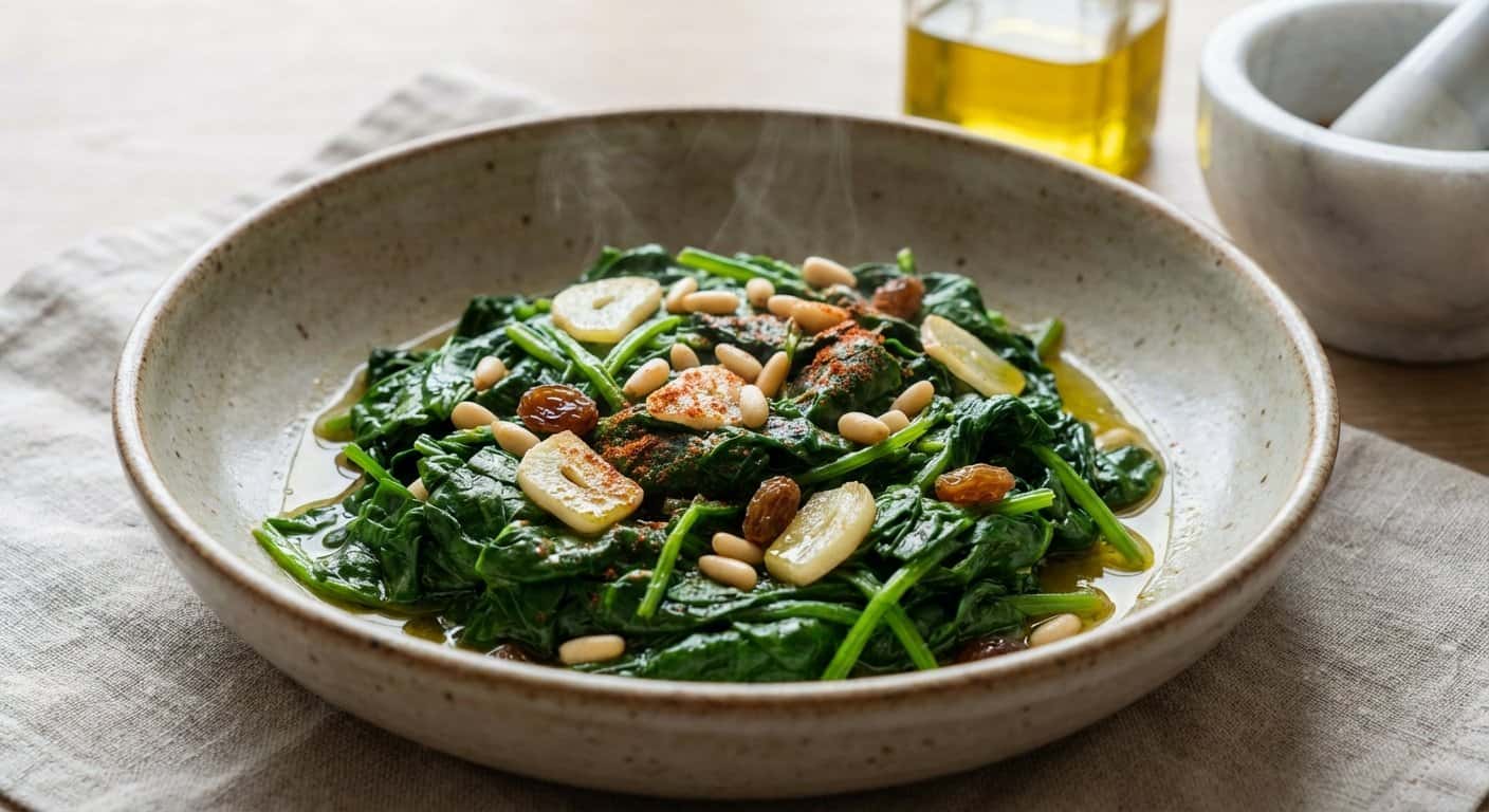 Espinacas salteadas