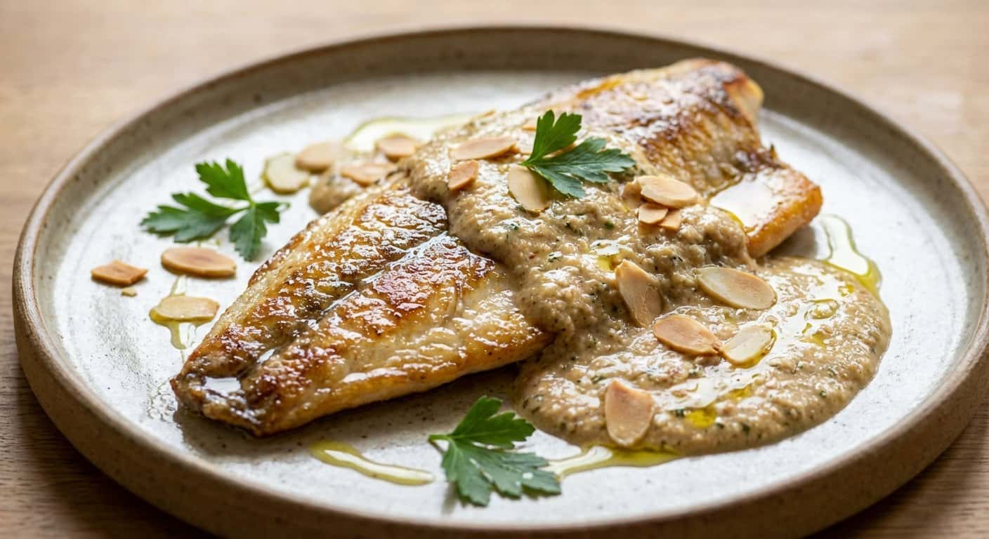 Filete de Dorada con Salsa de Almendra Tostada