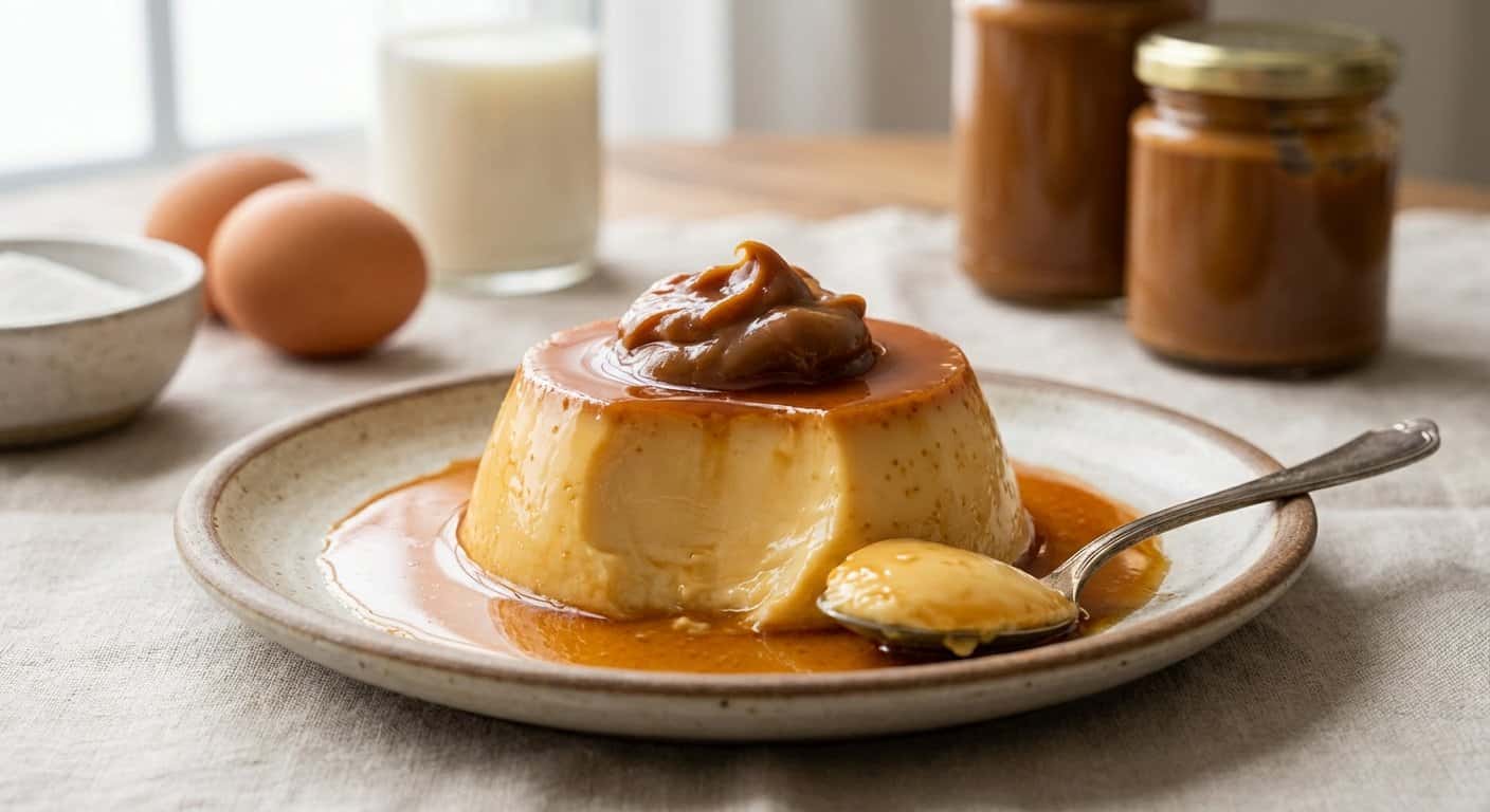 Flan con Dulce de Leche