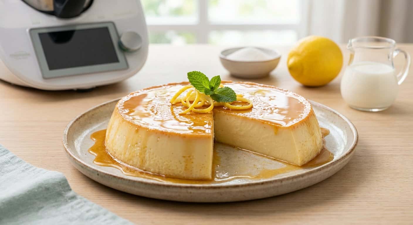 Flan de limón en Thermomix