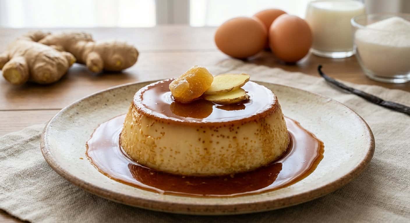 Flan Tradicional de Jengibre
