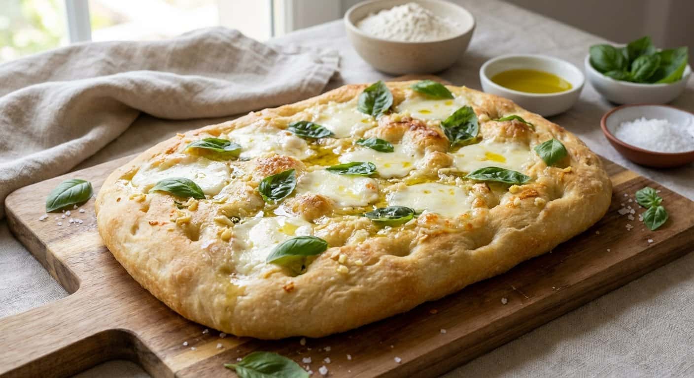 Focaccia con Albahaca y Queso