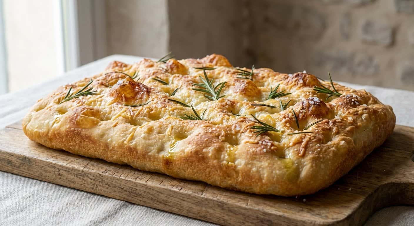 Focaccia con Romero y Queso