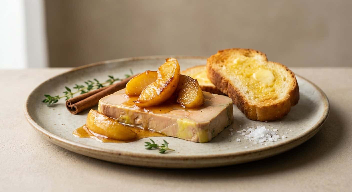 Foie Gras Mi-Cuit con Manzana Asada