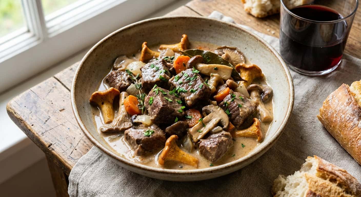 Fricandó de Ternera con Setas