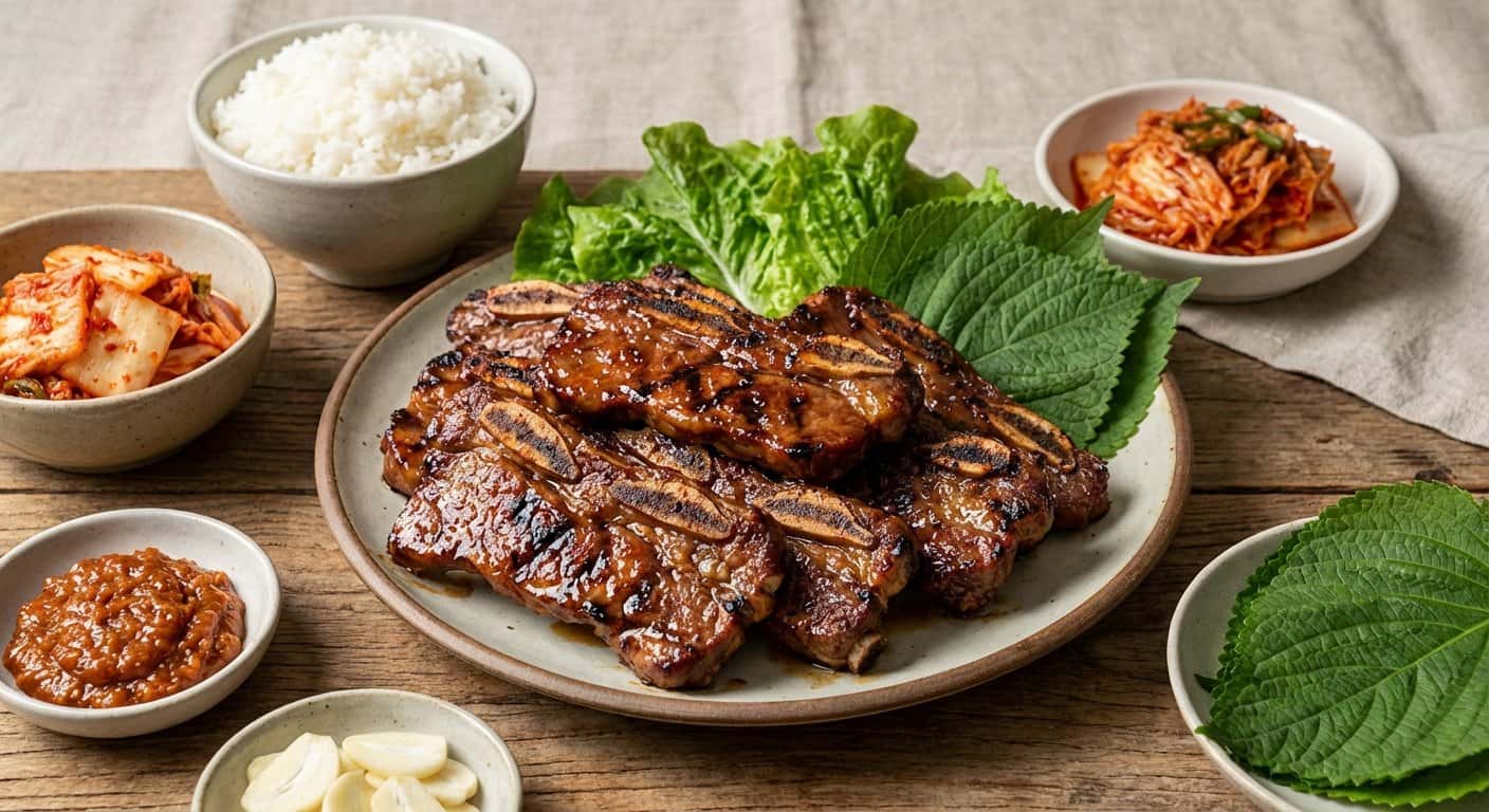 Galbi Coreano (Costillas de Cerdo Marinadas)