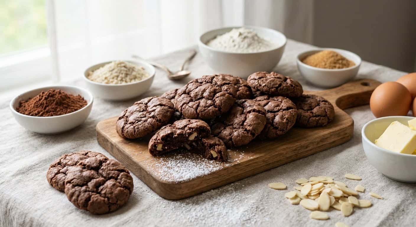 Galletas caseras de almendra y cacao
