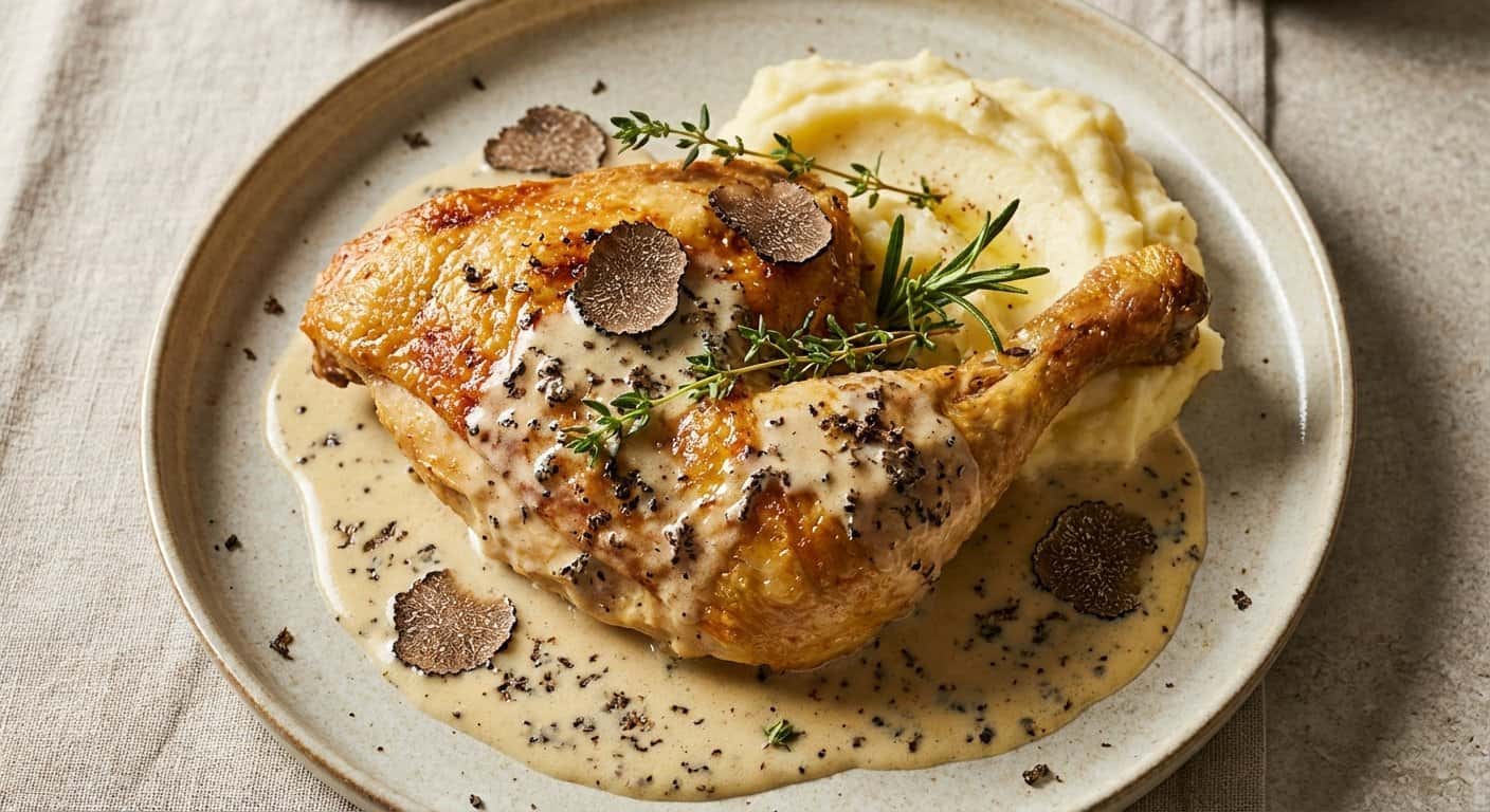 Gallo de Corral con Trufa y Salsa Suprema