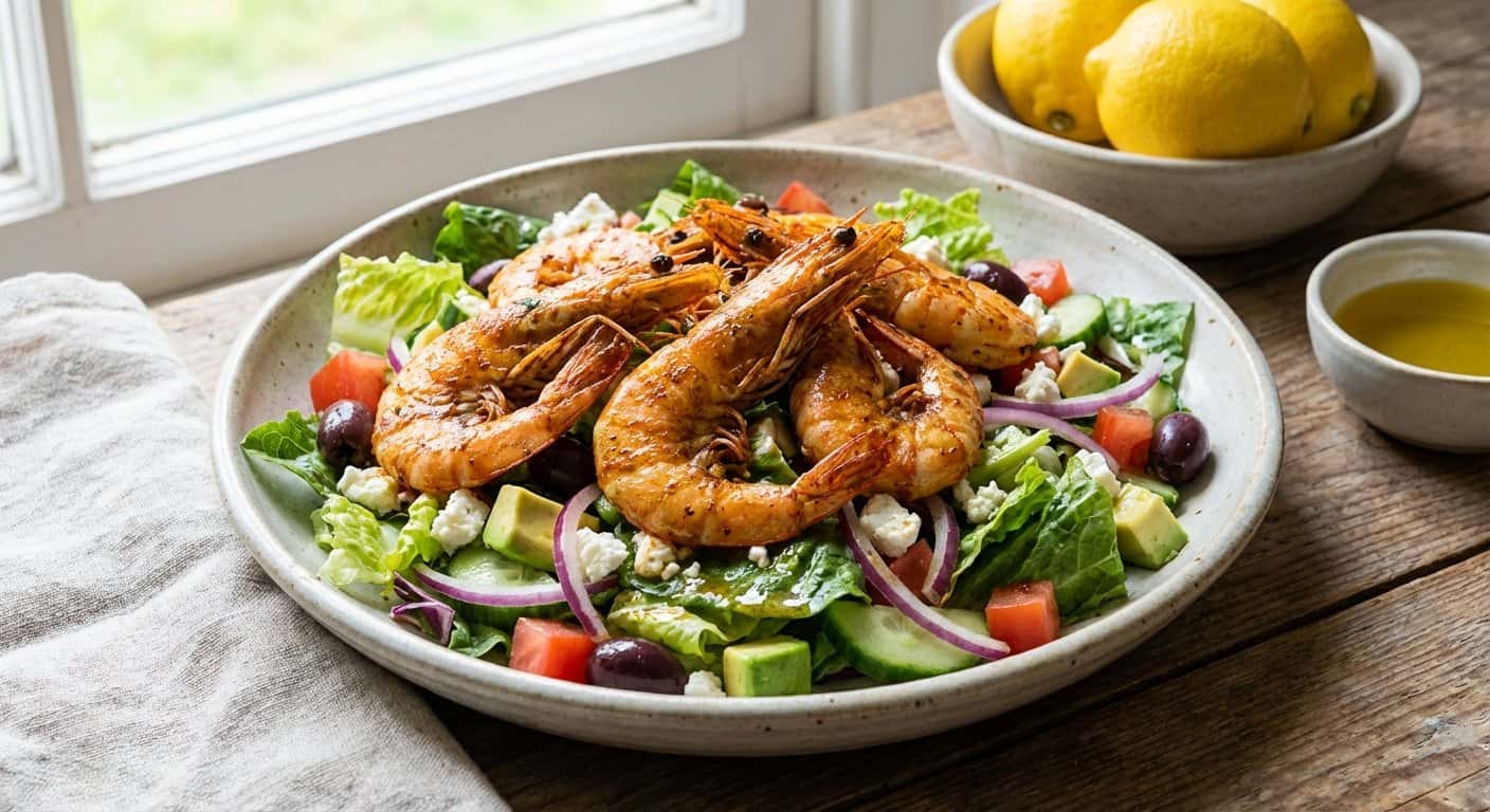 Gambas estilo mediterráneo con especias