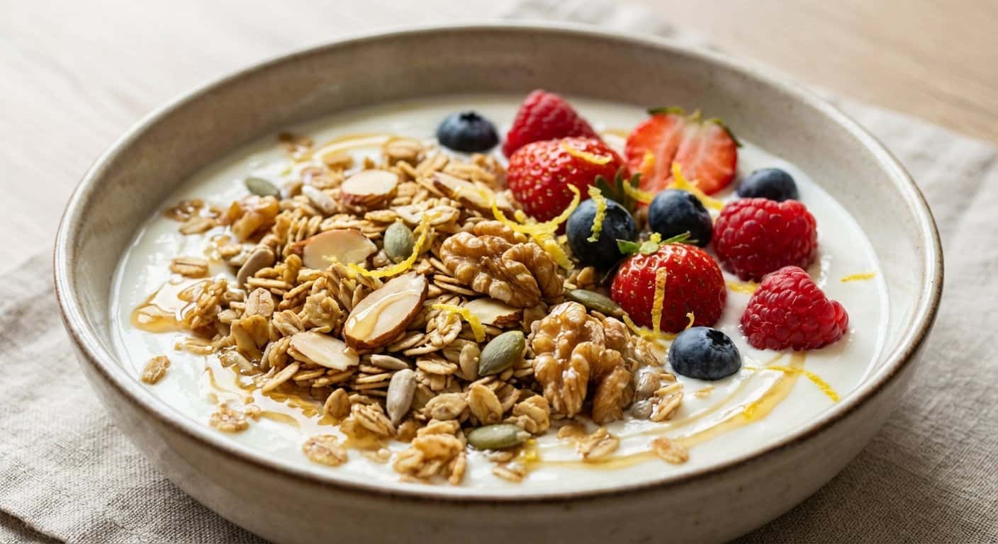 Granola Casera con Kéfir y Limón