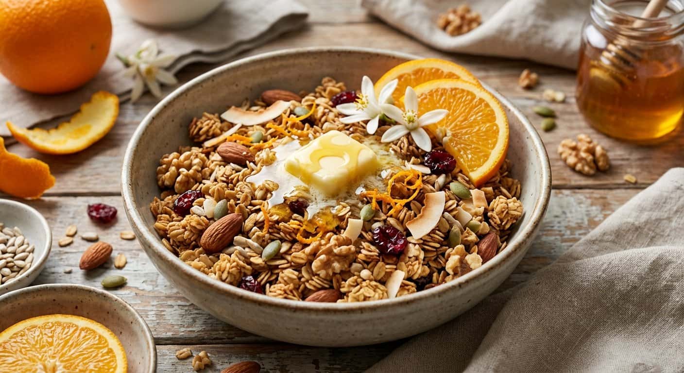 Granola Casera con Mantequilla y Naranja