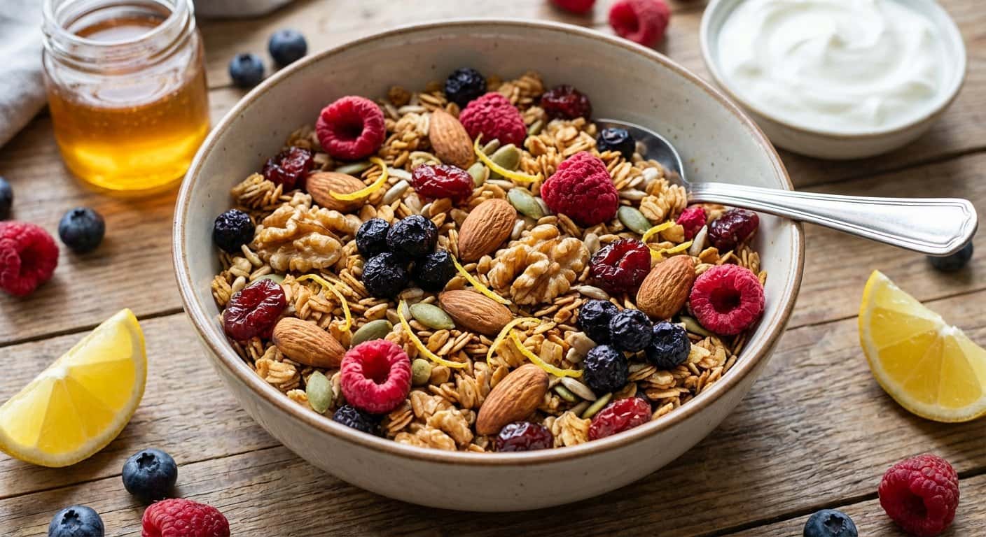 Granola de Frutos Rojos y Limón