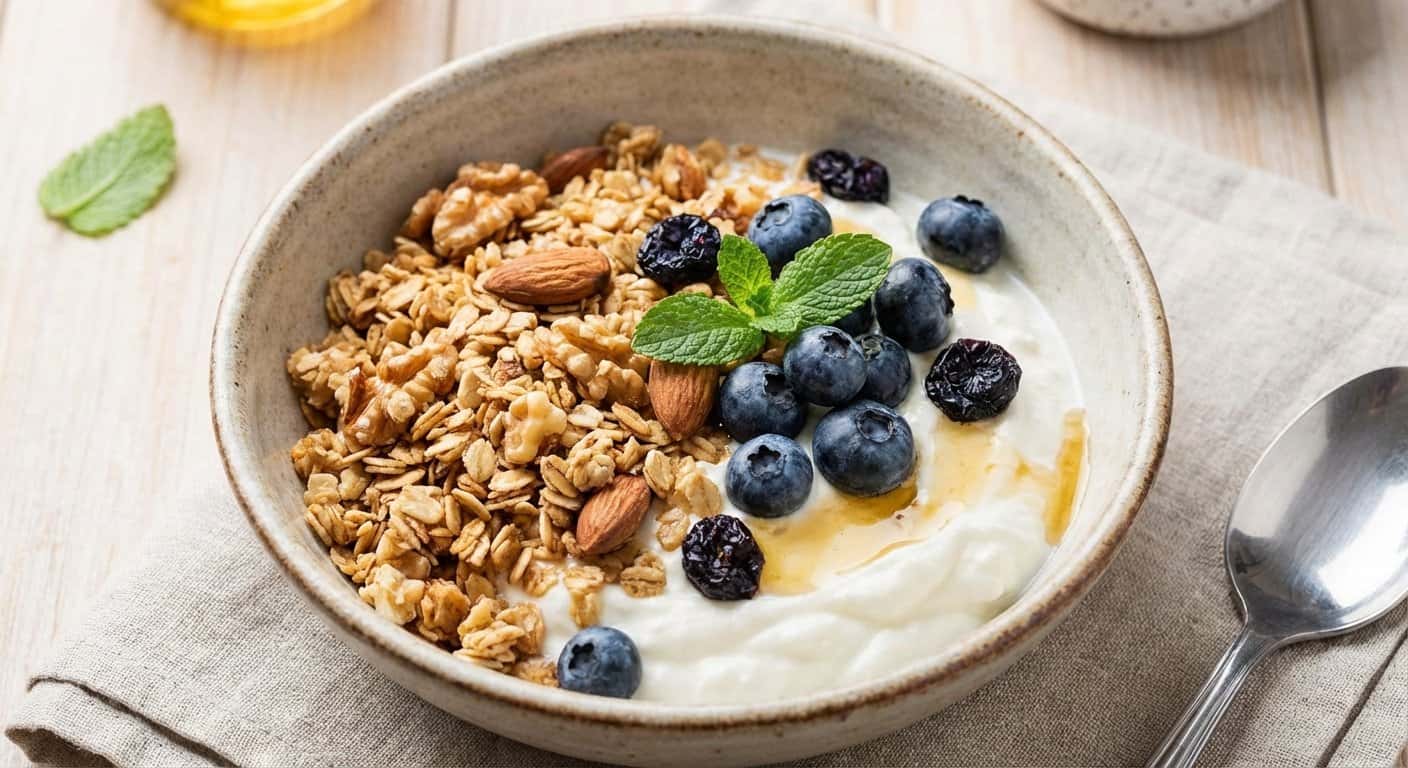 Granola de Queso Fresco y Arándanos