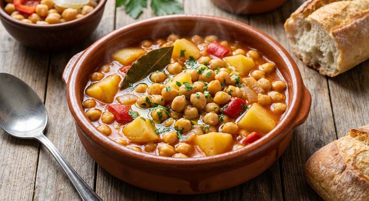 Guiso de Garbanzos con Patatas