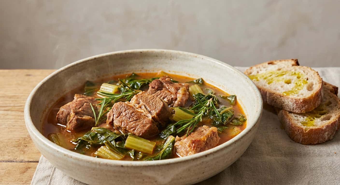 Guiso Ligero de Cerdo con Acelgas y Romero