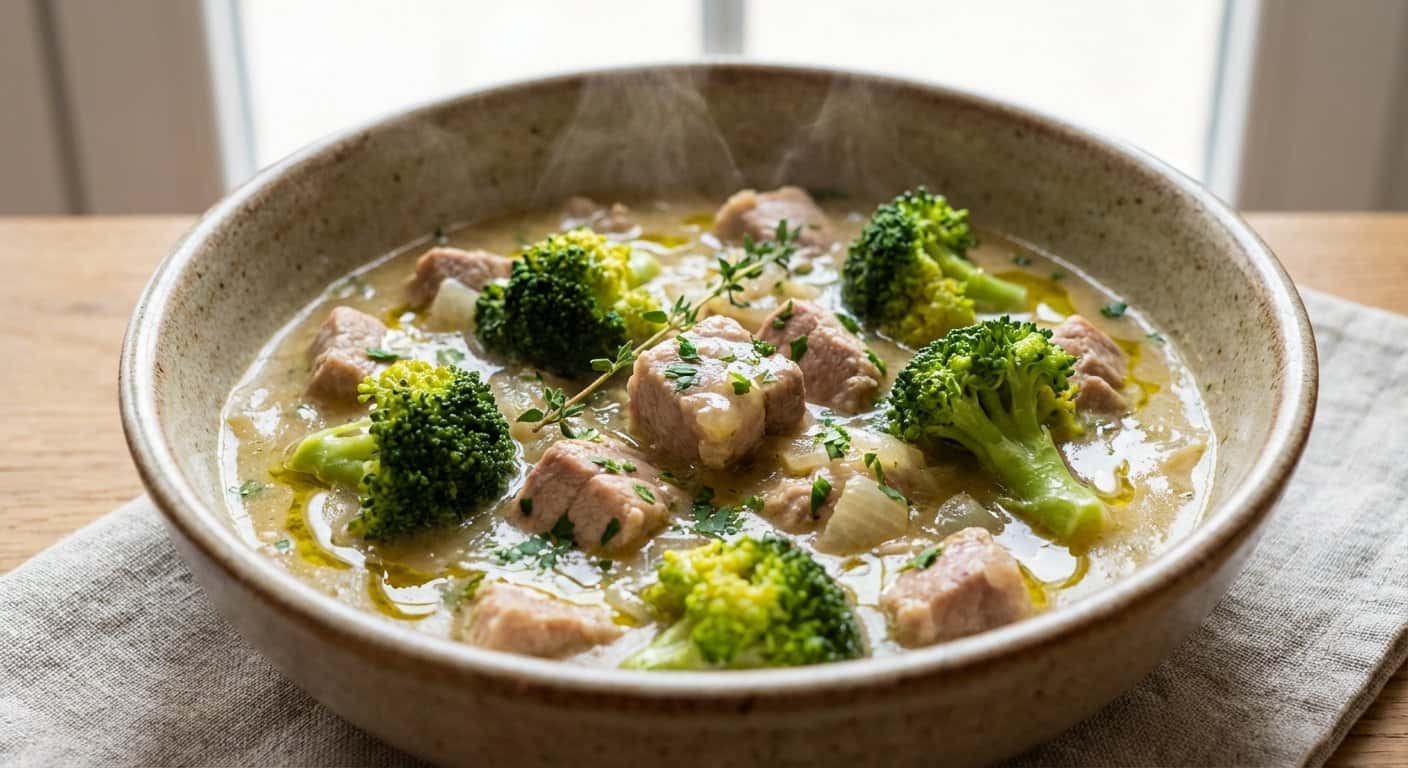 Guiso Ligero de Cerdo con Brócoli y Tomillo