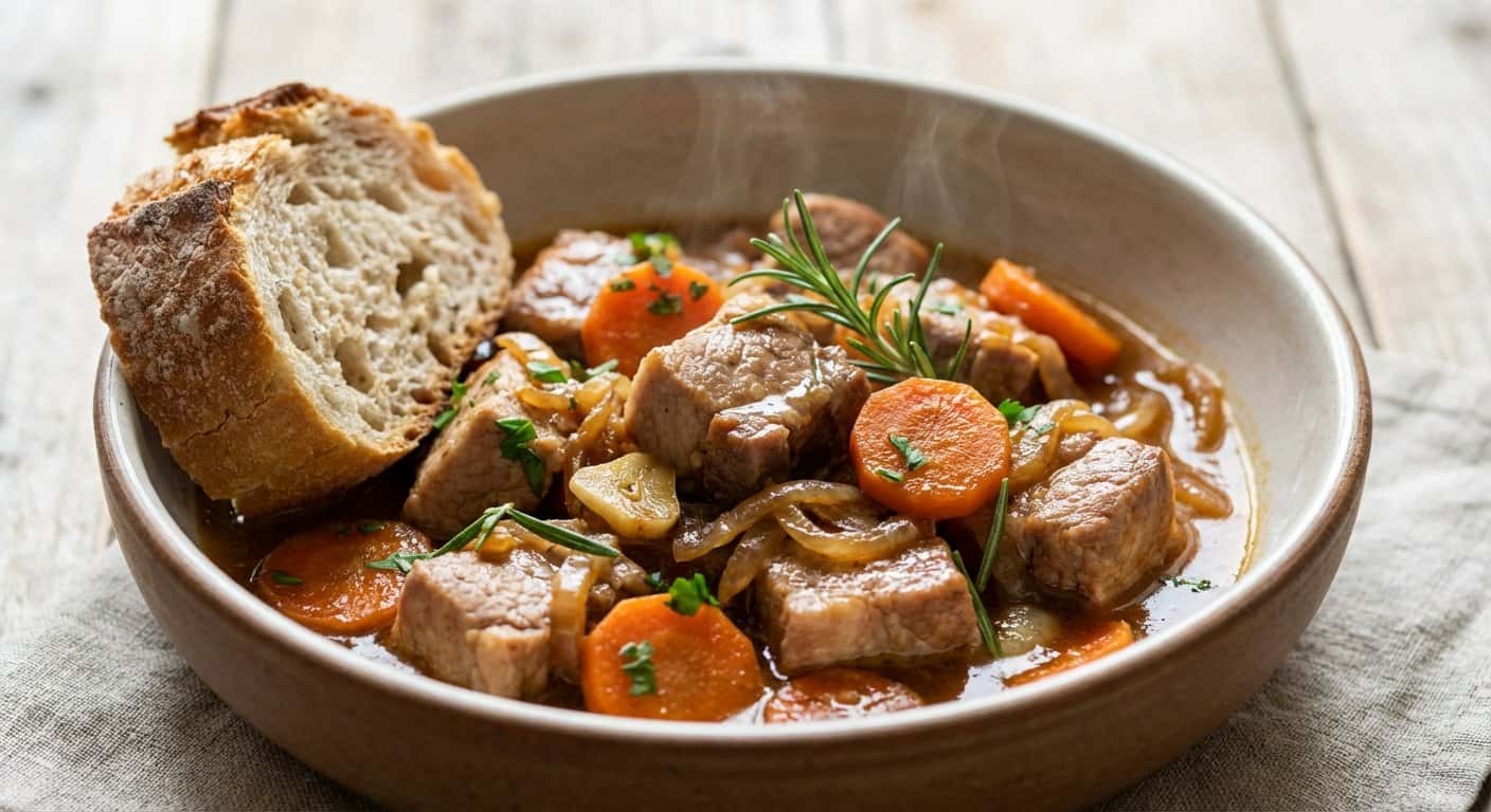 Guiso Ligero de Cerdo con Zanahoria y Romero