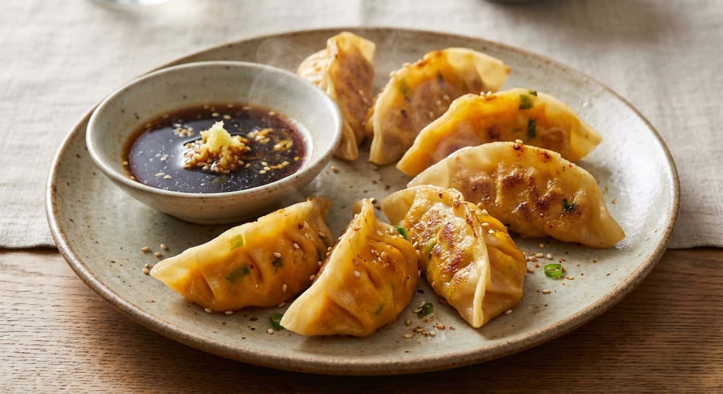 Gyoza de Calabaza con Salsa Ponzu