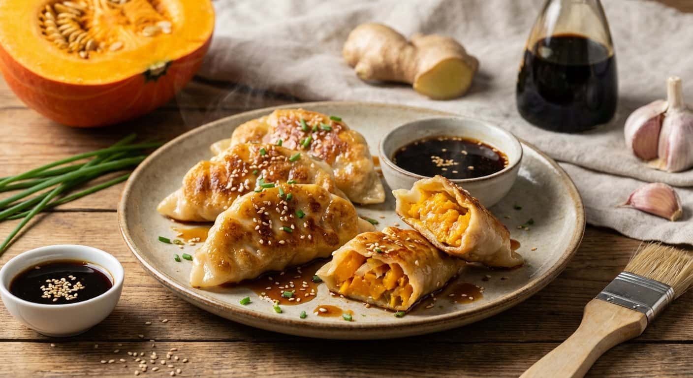 Gyoza de Calabaza con Salsa Teriyaki