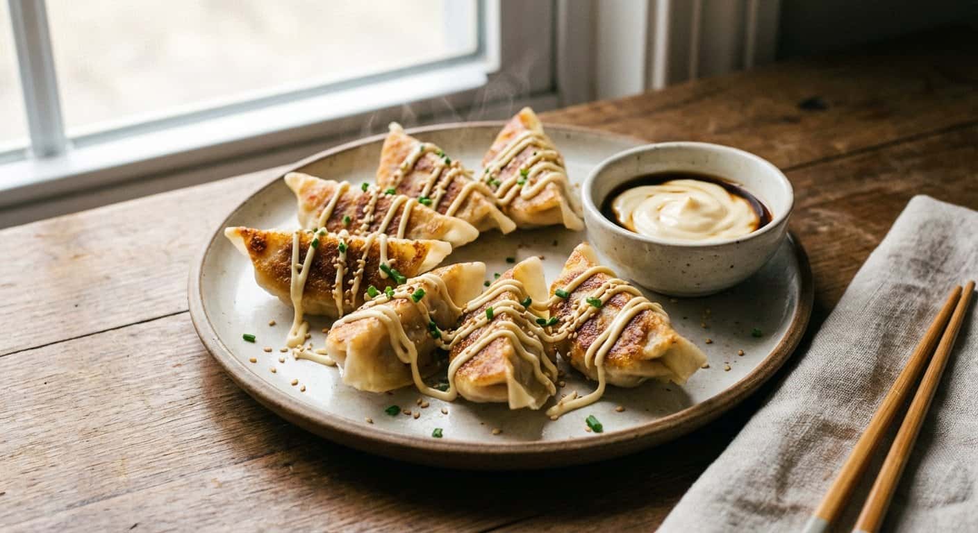Gyoza de Gambas con Mayonesa Japonesa