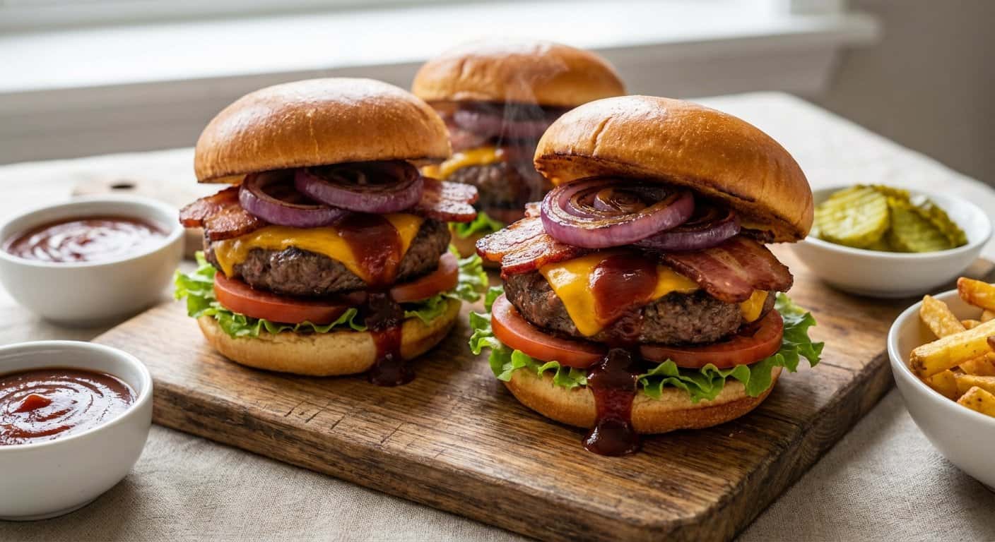 Hamburguesas Artesanas a la Barbacoa