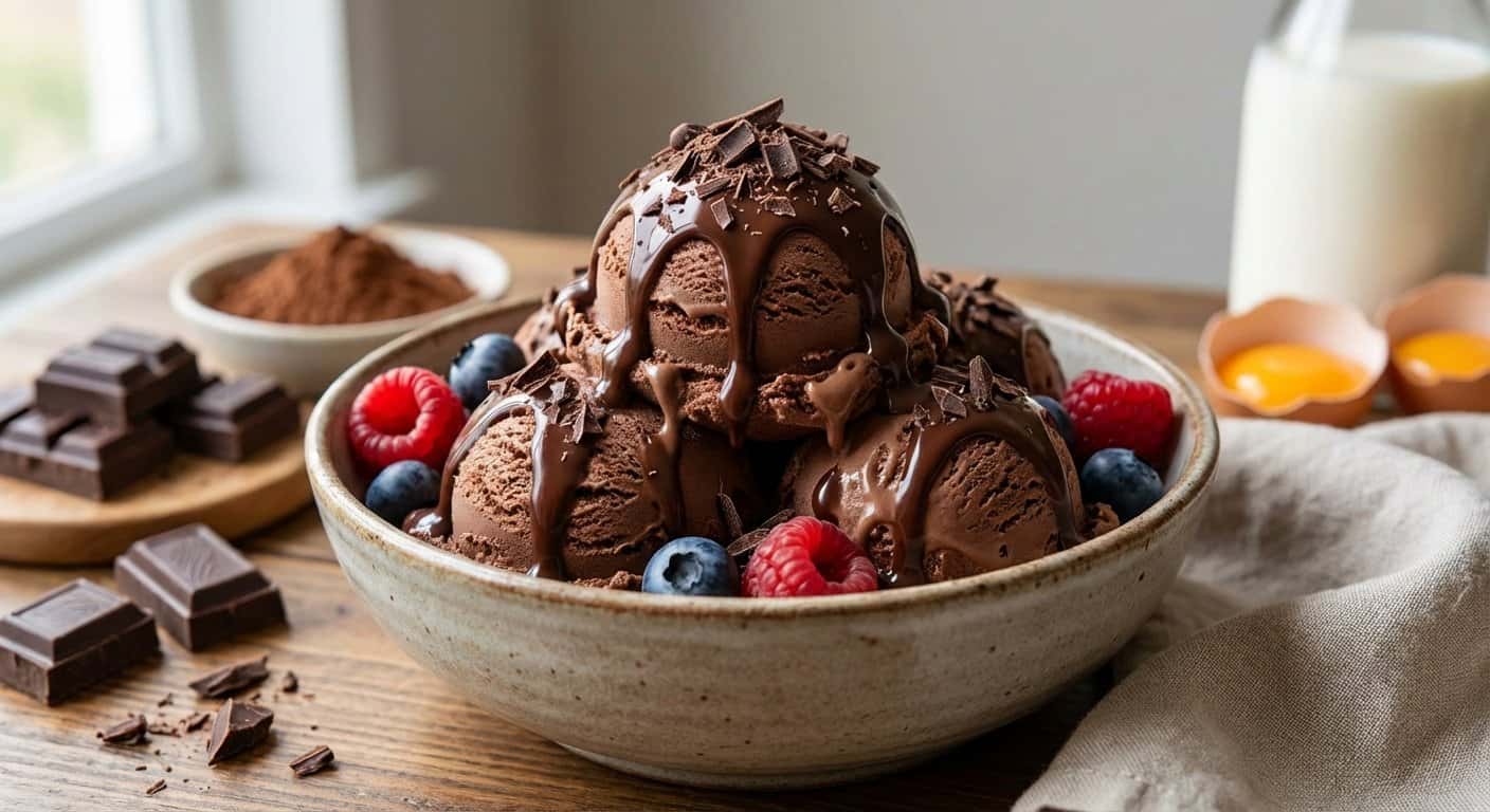 Helado de Chocolate Casero
