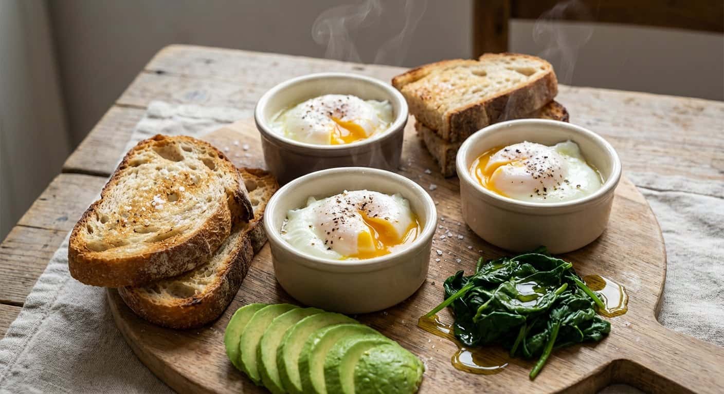 Huevos Escalfados al Vapor en Airfryer