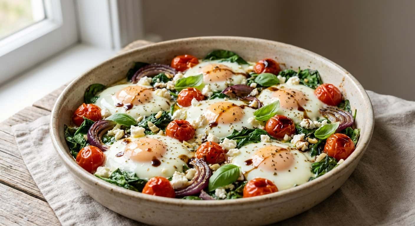 Huevos Mediterráneos Bajo en Carbohidratos