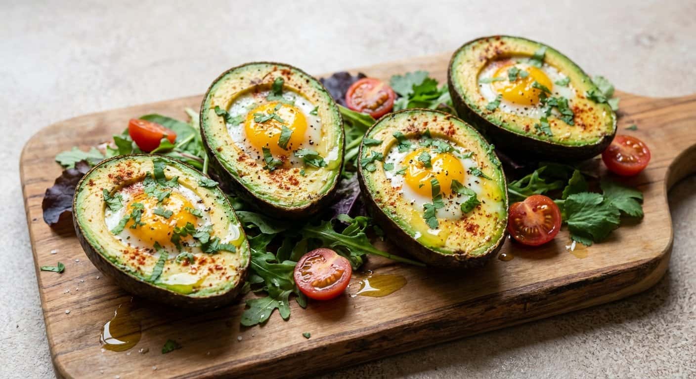 Huevos Rellenos de Aguacate al Horno