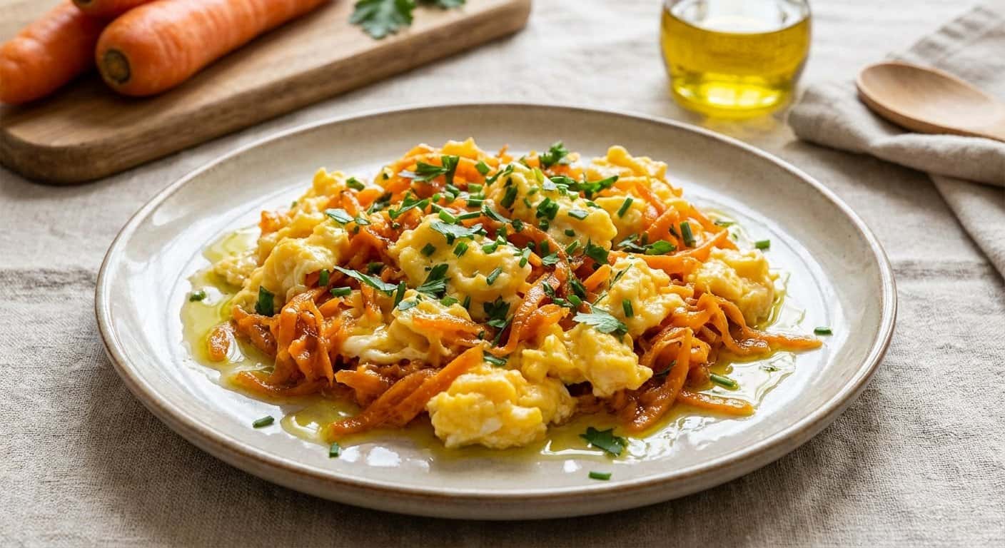 Huevos Revueltos con Zanahoria