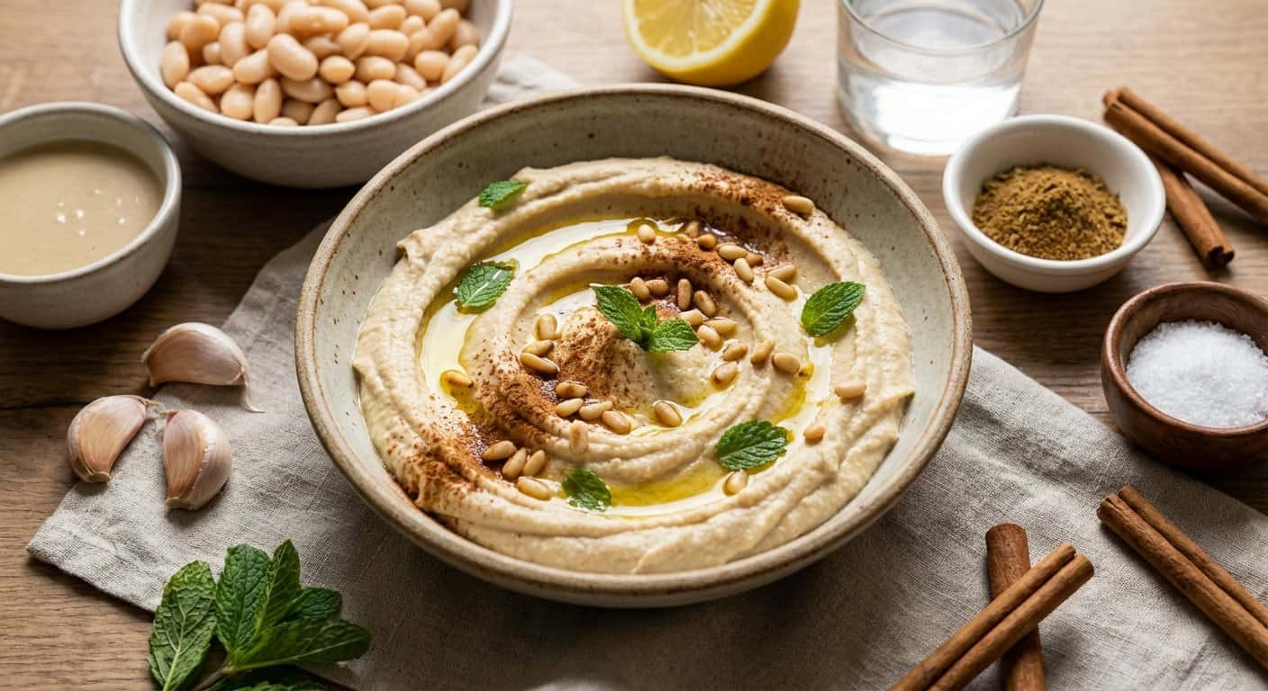 Hummus de Alubias Blancas con Canela